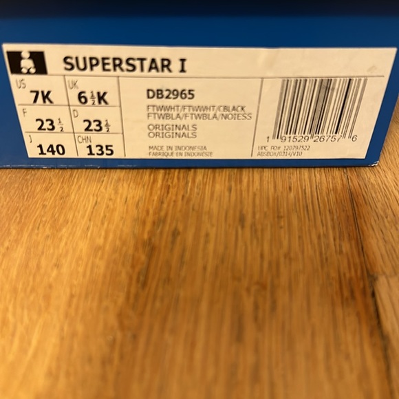 Adidas toddler girl superstar 1 sneakers size 7 - Picture 3 of 8